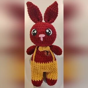Crochet Gryffindor Bunny With Overalls